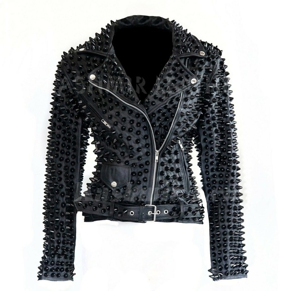 Jackets & Blazers - Brand new- Never Used! Genuine Leather
Stainless Steel Silver studs
Lining